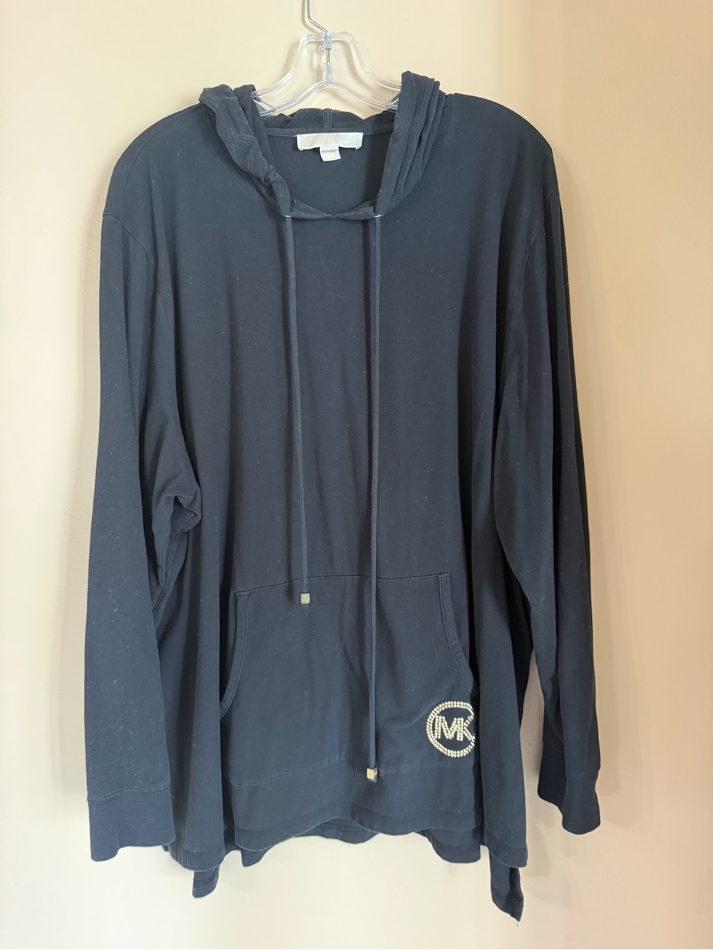 Michael Kors - Sz 3X Black Gold Stud Logo Hoodie Women’s Plus